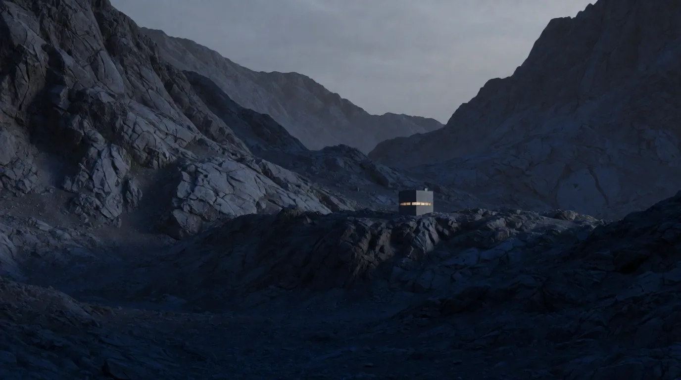 Alpine dusk environment